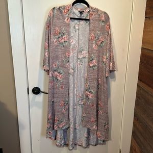 Torrid Floral Duster Sweater CardiganSize 1 PLUS